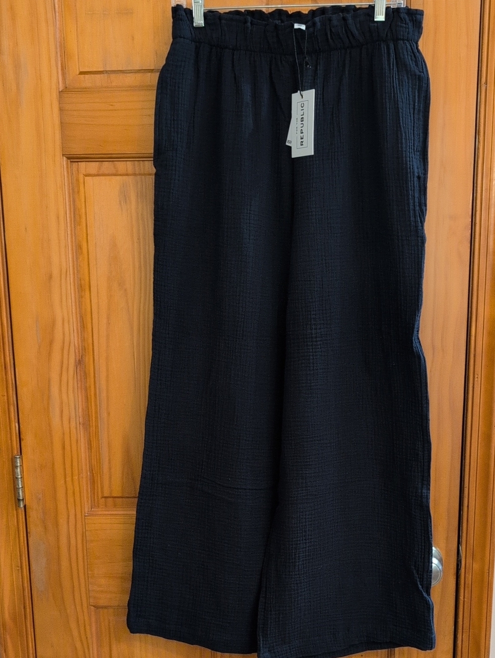 For The Republic Wide-Leg Drawstring Pants